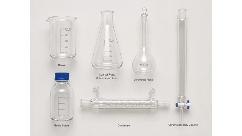 Common borosilicate glassware products for laboratory procurement